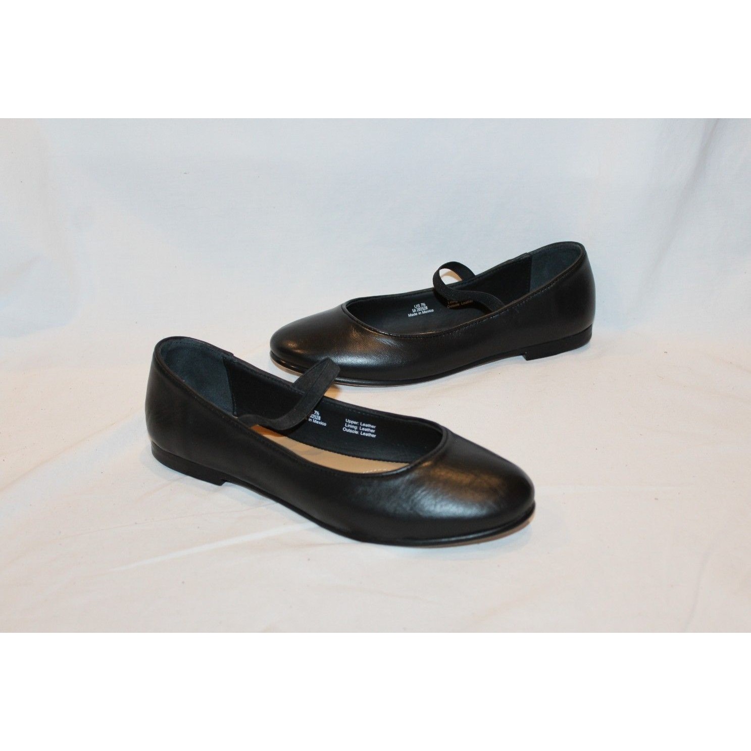 Nisolo Women's Bea Leather Mary Jane Ballet Flats Black Sz 7.5 Nib $138